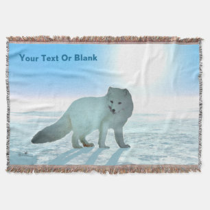 Arctic Fox Throw Blanket
