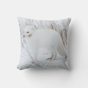 Arctic Fox Throw Pillow