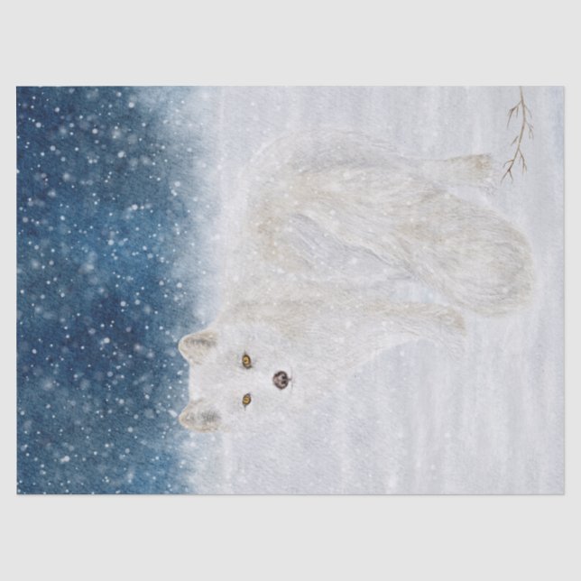 Arctic Fox Tissue Paper (Front)