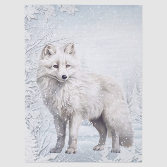 Arctic Fox Tissue Paper (Front)