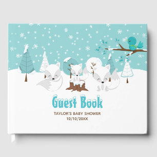 Arctic Fox Winter Wonderland Baby Shower Guest Book