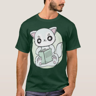 Arctic Fox With Book For Book Lover And Librarian T-Shirt
