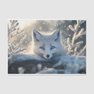Arctic Fox with Mesmerizing Blue Eyes  Tissue Paper