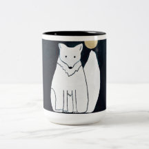Arctic Fox with Moonlight Mug