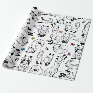 Arctic Fox Wrapping Paper - Choose Your Background