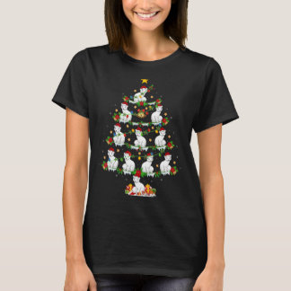 Arctic Fox   Xmas Lights Arctic Fox Christmas Tree T-Shirt