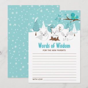 Arctic Foxes Winter Wonderland Words Of Wisdom Invitation