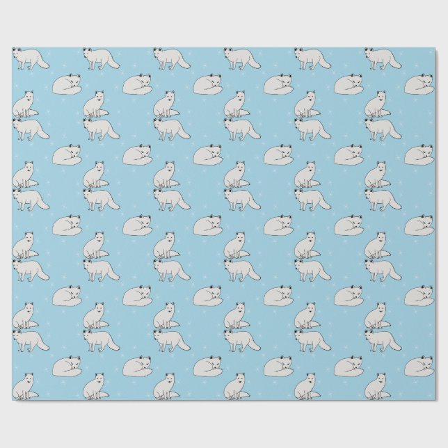 Arctic Foxes Wrapping Paper (Flat)