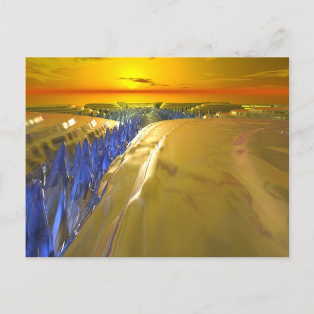 Arctic Fractal Glacier Postcard (Front)