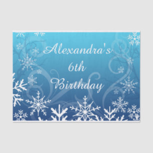 Arctic Frozen Snowdrift Personalized Tissue Paper