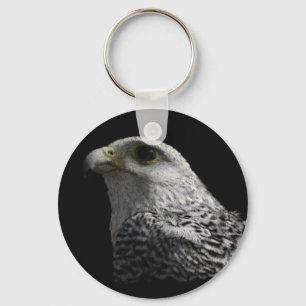 Arctic Gyrfalcon Portrait Painting Keychain