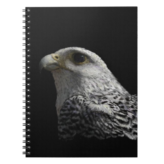 Arctic Gyrfalcon Portrait Painting Notebook (Front)