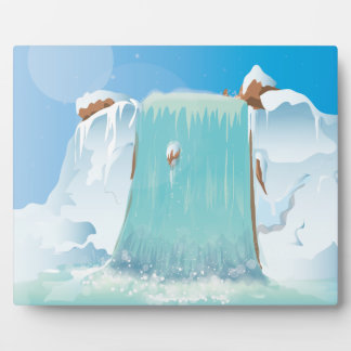 Arctic Ice Waterfall Plaque