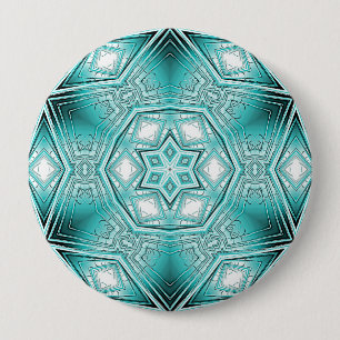 Arctic Kaleidoscope 4 Inch Round Button