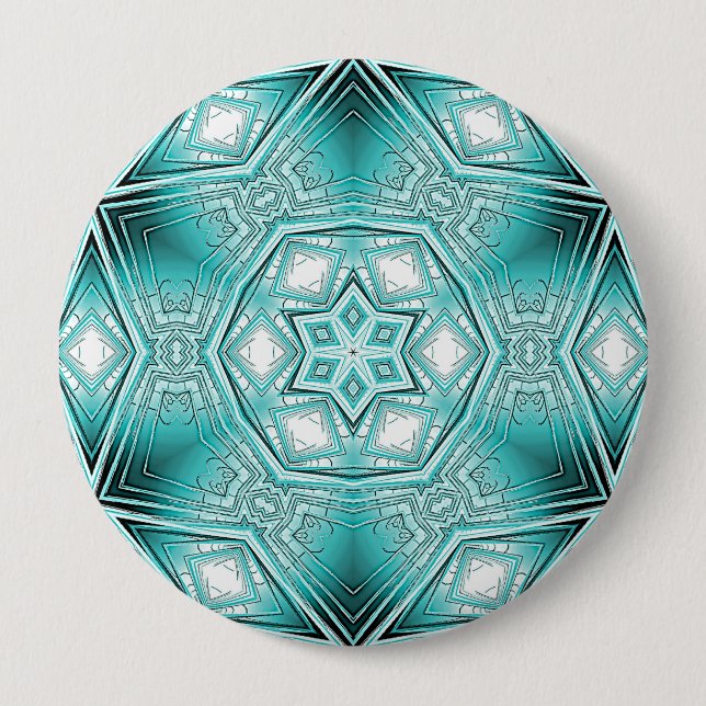 Arctic Kaleidoscope  4 Inch Round Button (Front)