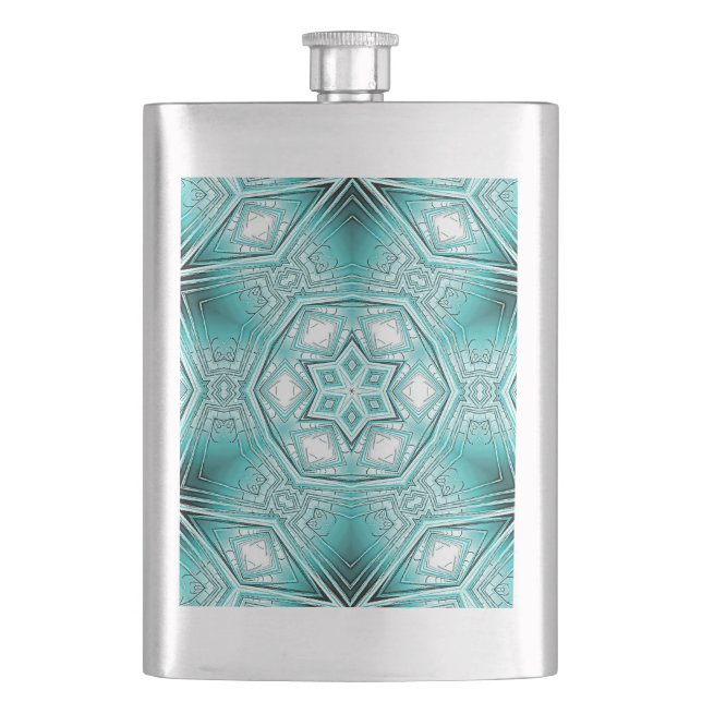Arctic Kaleidoscope  Hip Flask (Front)