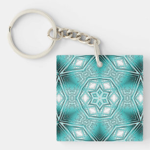 Arctic Kaleidoscope Keychain
