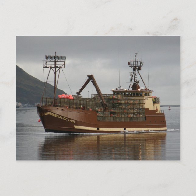 Arctic Lady, Crab Boat in Dutch Harbour, AK Postcard (Front)
