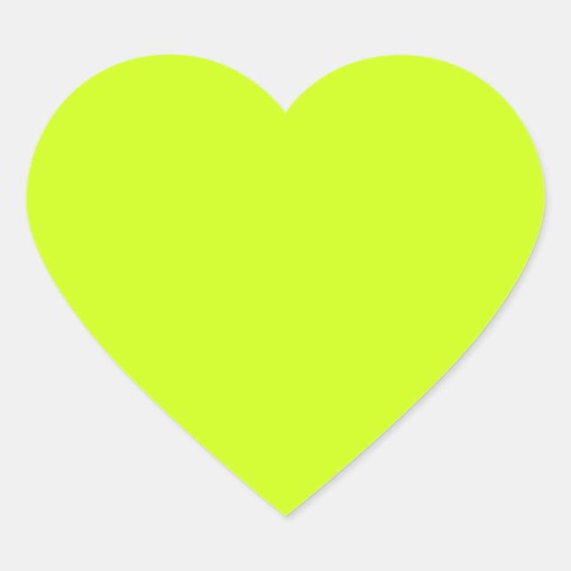 Arctic lime (solid colour)  heart sticker (Front)