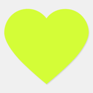 Arctic lime (solid colour)  heart sticker