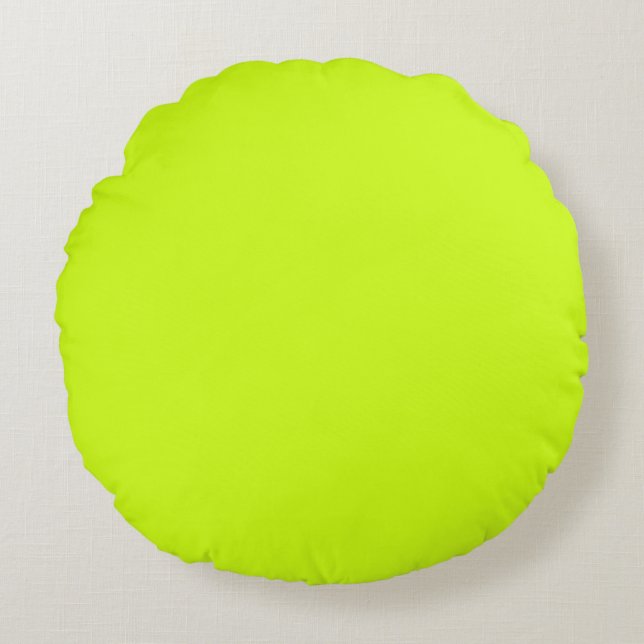 Arctic lime (solid colour)  round pillow (Front)