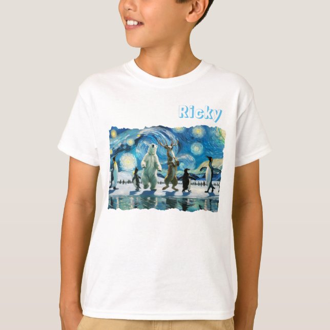 Arctic Line Dance Boy's T-Shirt (Front)