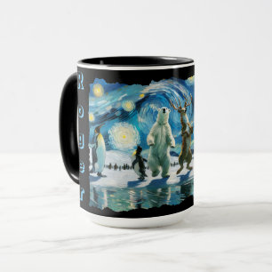 "Arctic Line Dance" Customizable Mug