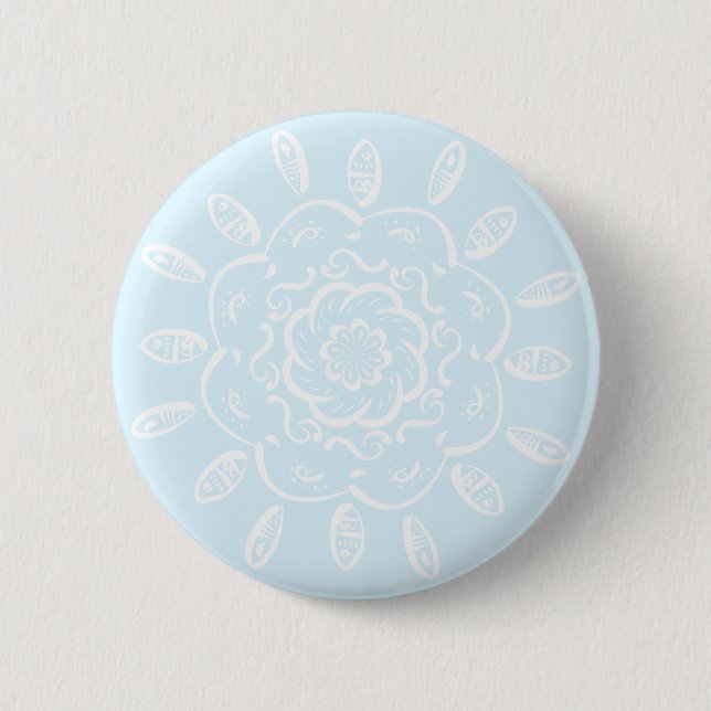 Arctic Mandala 2 Inch Round Button (Front)