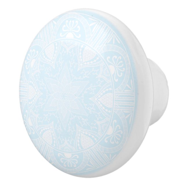 Arctic Mandala Ceramic Knob (Right)
