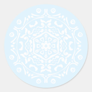 Arctic Mandala Classic Round Sticker
