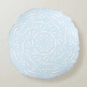 Arctic Mandala Round Pillow