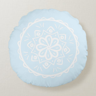 Arctic Mandala Round Pillow