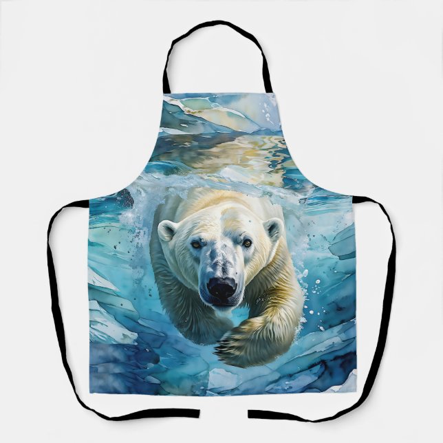 Arctic Mirage: The Swimming Monarch Apron (Front)