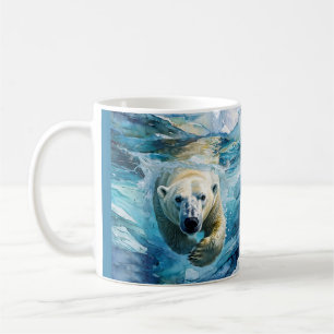 Arctic Mirage: The Swimming Monarch Coffee Mug