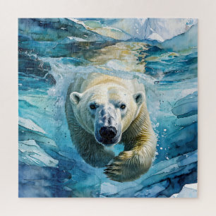 Arctic Mirage: The Swimming Monarch Jigsaw Puzzle