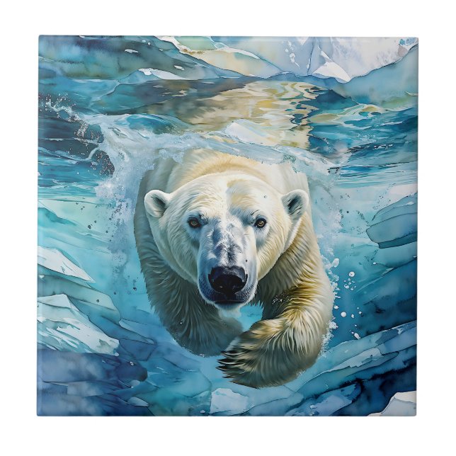 Arctic Mirage: The Swimming Monarch Tile (Front)