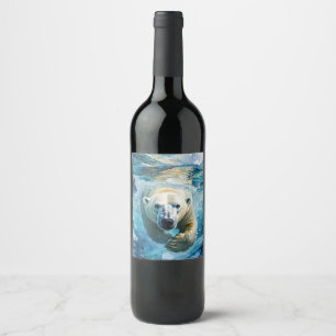 Arctic Mirage: The Swimming Monarch Wine Label