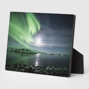 Arctic Northern Lights Nature Photo Plaque