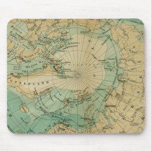 Arctic Ocean Antique Map Mouse Pad