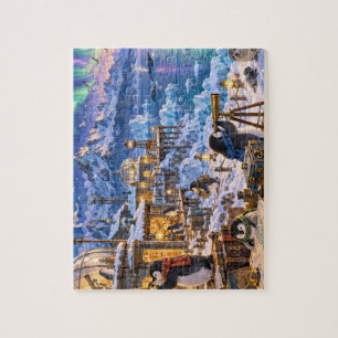Arctic Penguin Aurora Research Station Jigsaw Puzz Puzzle