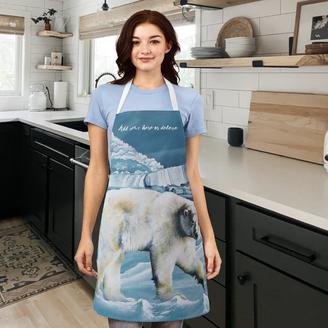 Arctic Polar Bear Blue Apron (Creator Uploaded)