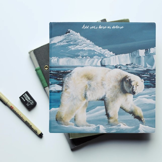 Arctic Polar Bear Blue Binder (Creator Uploaded)