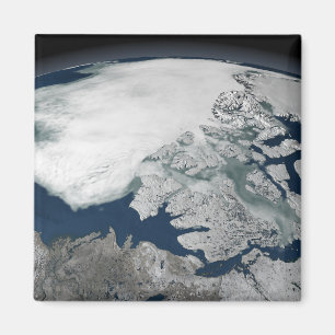 Arctic sea ice above North America Magnet