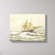 Arctic Ship Franklin Expedition Lithograph