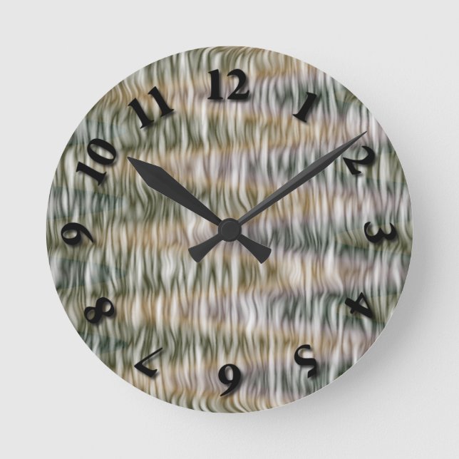 Arctic Snow Camo Round Clock (Front)