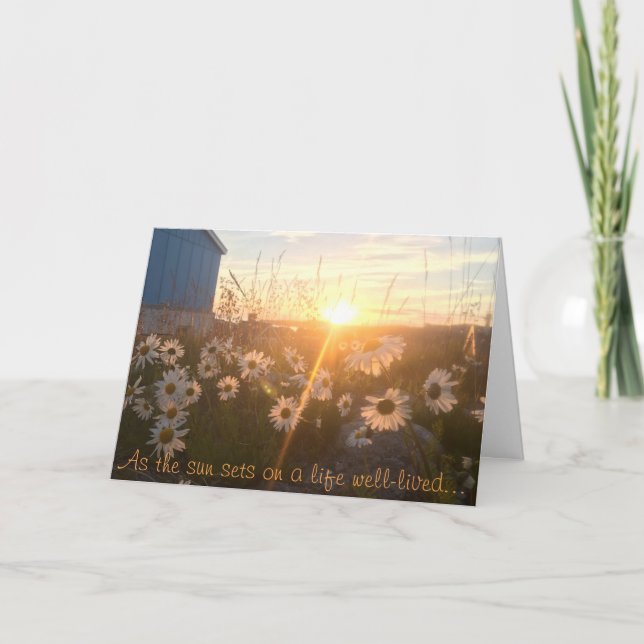 arctic sunset sympathy card (Front)