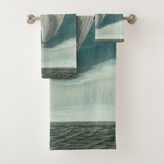 Arctic Tern Audubon Bird Wildlife Painting Bath Towel Set (Insitu)