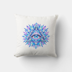 Arctic Triangle Eye Throw Pillow