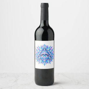 Arctic Triangle Eye Wine Bottle Labels