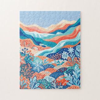 Arctic Tundra Puzzle – Blue Coral Landscape